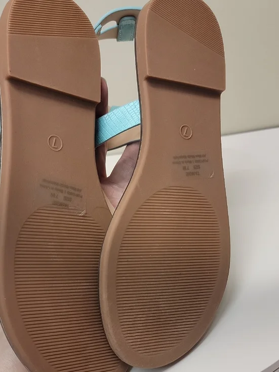 JOURNEE TURQUOISE NEW IN BOX T-POST SANDAL SZ 7 - Picture 11 of 12